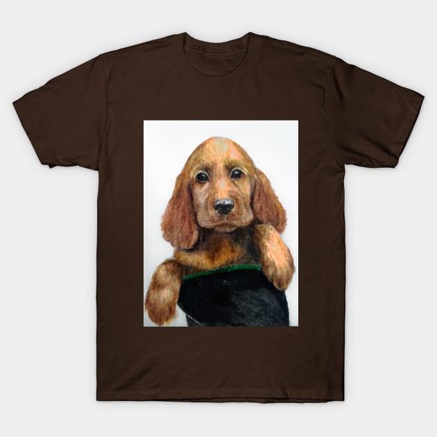 Golden retriever puppy T-Shirt by Indicative of Hannah